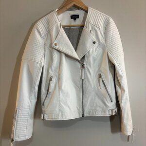 TOPSHOP Faux Leather Moto Bike Jacket SZ 10 VGUC